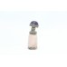 Antique Snuff Perfume Bottle Rose Quartz Sterling Silver Amethyst Stone Cap A
